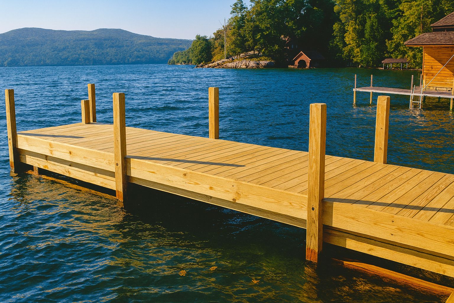 Обработка деревянного пирса для его длительной защиты